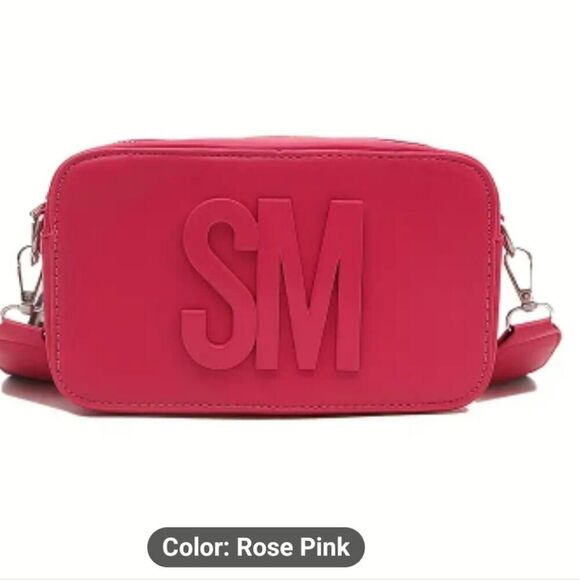 Trendy Vegan Leather Rectangle Crossbody Chest Bag Adjustable Strap - Picture 7 of 12